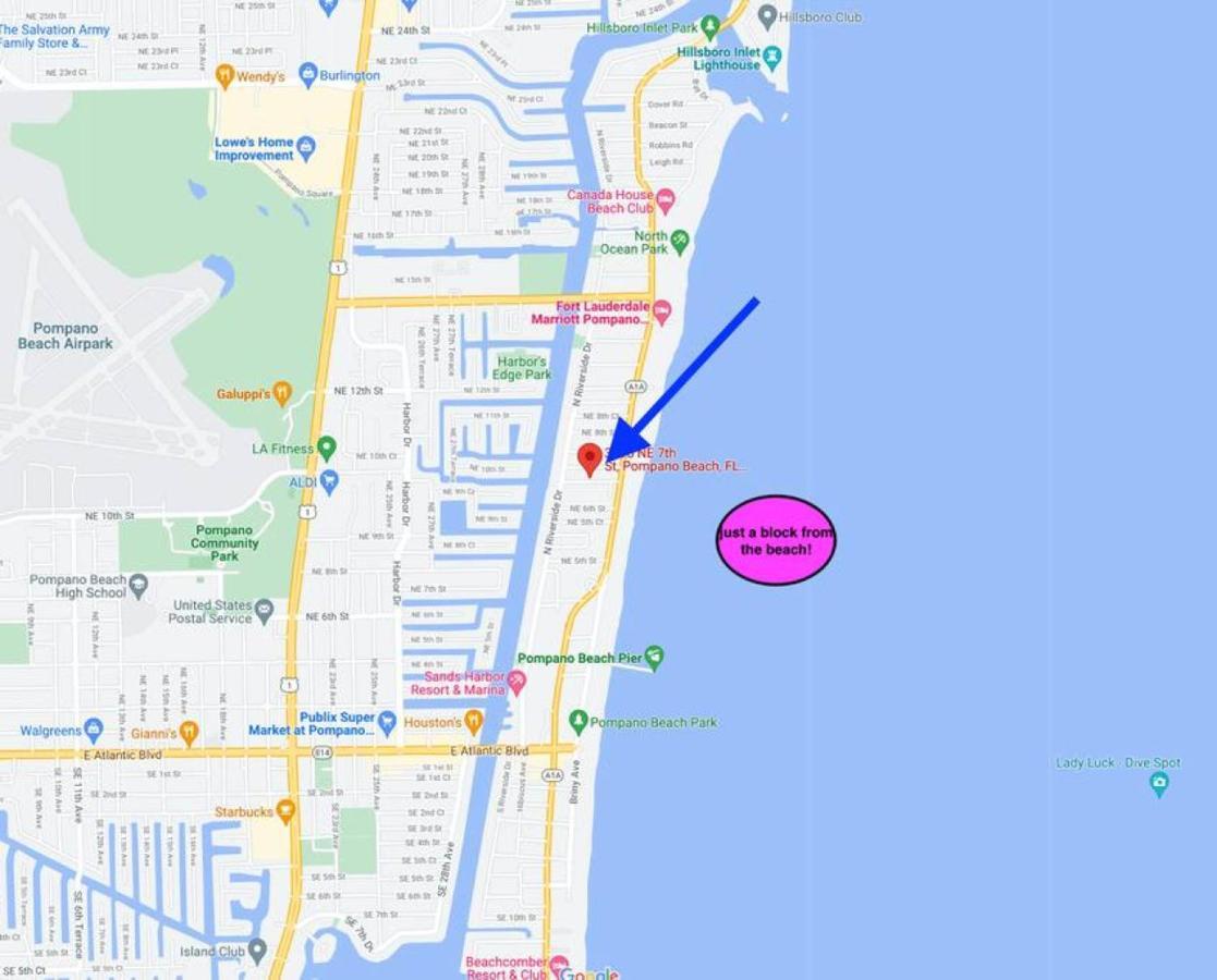 Waves Beach Town Cozy Studio Apartment Pompano Beach Bagian luar foto